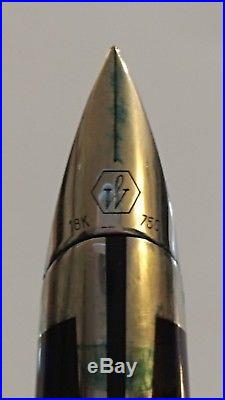 Waterman Edson Le Sterling Silver 18k 750 Nib (f) Fountain Pen
