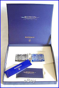 Waterman Edson Sterling Silver Limited Edition Fountain Pen Med Pt New In Box
