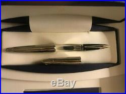 Waterman Edson Sterling Silver Limited Edition Fountain Pen Med Pt Used