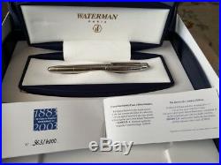 Waterman Edson Sterling Silver Limited Edition Fountain Pen Nib M New In Box