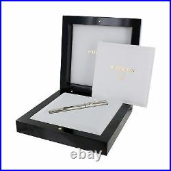 Waterman Exception Fountain Pen Sterling Silver 18K Gold Fine Pt New In Box