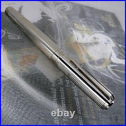 Waterman Exception Large Limited Edition Sterling Silver Fountain Pen 18K F Nib
