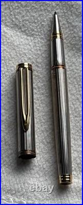 Waterman Gentleman Sterling Silver Roller Pen Orig Box Paperwork 2 Cartridges