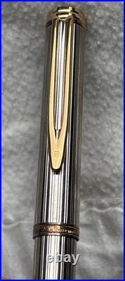 Waterman Gentleman Sterling Silver Roller Pen Orig Box Paperwork 2 Cartridges