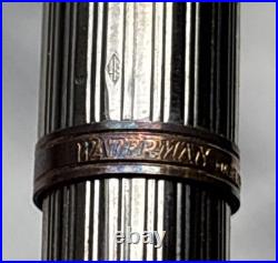 Waterman Gentleman Sterling Silver Roller Pen Orig Box Paperwork 2 Cartridges