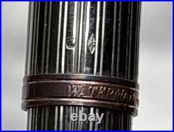 Waterman Gentleman Sterling Silver Roller Pen Orig Box Paperwork 2 Cartridges