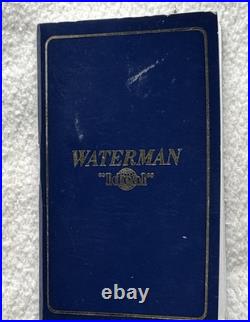 Waterman Gentleman Sterling Silver Roller Pen Orig Box Paperwork 2 Cartridges