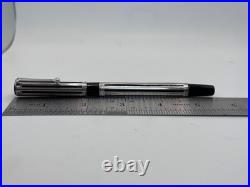 Waterman L'Etalon Night & Day Fountain Pen Sterling Silver & Black Lacquer 18K