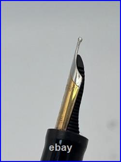 Waterman L'Etalon Night & Day Fountain Pen Sterling Silver & Black Lacquer 18K