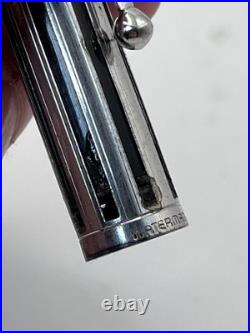 Waterman L'Etalon Night & Day Fountain Pen Sterling Silver & Black Lacquer 18K