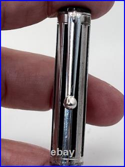 Waterman L'Etalon Night & Day Fountain Pen Sterling Silver & Black Lacquer 18K