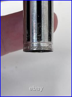 Waterman L'Etalon Night & Day Fountain Pen Sterling Silver & Black Lacquer 18K