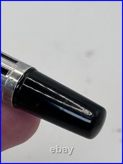 Waterman L'Etalon Night & Day Fountain Pen Sterling Silver & Black Lacquer 18K