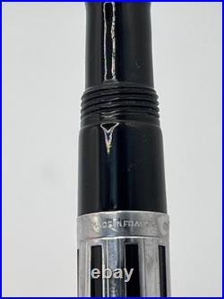 Waterman L'Etalon Night & Day Fountain Pen Sterling Silver & Black Lacquer 18K