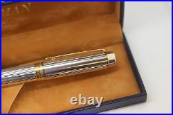Waterman Limited Edition Le Man Fountain Pen Sterling Silver Broad Pt New In Box