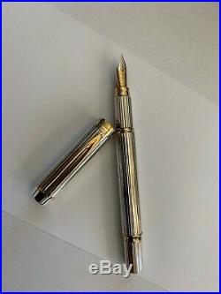 Waterman Limited Edition Le Man Sterling Silver Med Pt Fountain Pen New In Box