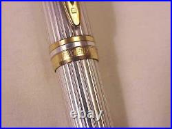 ^ Waterman Man 100 Fountain Pen In Sterling Silver, Gpt, Og L 35 18kt Nib