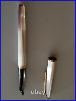 Waterman Paris Sterling Silver & 18kt Gold Fountain Pen & Ballpoint Pen-Case