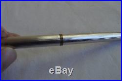 Waterman Solid Sterling Silver Gentleman Fountain Pen 18k Gold Nib Ideal Striped