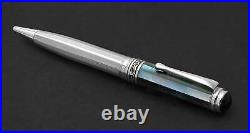Xezo Handcrafted Maestro 925 Black Mother of Pearl and Silver Ballpoint Pen