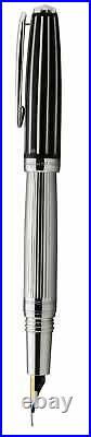 Xezo Handcrafted Solid 925 Sterling Silver Fountain Pen, Fine Nib. LE 250. New