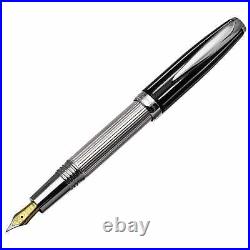 Xezo Handcrafted Solid 925 Sterling Silver Fountain Pen, Medium Nib. LE 250. New