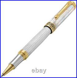 Xezo Maestro Rollerball Pen, White Mother of Pearl & Sterling Silver. LE