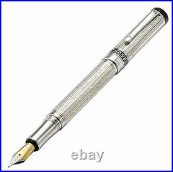 Xezo Tribune 925 Sterling Silver Fountain Pen, Medium Point. 999 Platinum Pl
