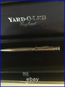 YARD-O-LED Regent Hexagonal Barley Sterling Silver Ballpoint Pen Hexo Rare