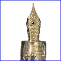 YARD O LED Viceroy Victorian Pocket 18K Fountain Pen M Nib Sterling Silver