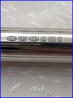Yard-O-Led Classic Viceroy Sterling Silver Fountain Pen Medium 18ct Gold NIB VGC