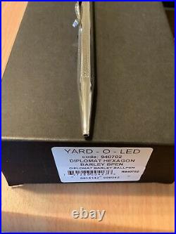 Yard O Led Diplomat Hexagonal Barley Ballpoint Pen Sterling Silver. New