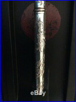 Yard O Led Limited Edition Imperial Dragon Fountain Pen Sterling Silver Nib 18k