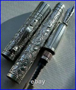 Yard O Led Sterling Silver Victorian Viceroy Grand Fountain Pen