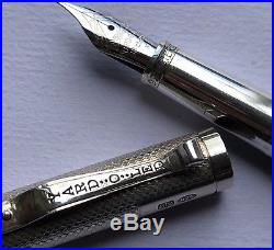Yard-O-Led Viceroy Barley Sterling Silver Fountain Pen M Brand New