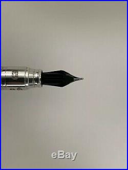 Yard-O-Led Viceroy Barley Sterling Silver Pocket Fountain Pen M Nib, Mint
