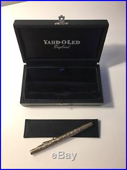 Yard O Led Viceroy Fountain Pen- hand engraved sterling silver