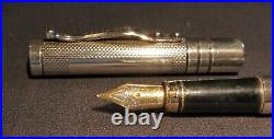 Yard-O-Led Viceroy Fountain Pen in Sterling Silver with Barley Engraving