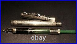 Yard-O-Led Viceroy Fountain Pen in Sterling Silver with Barley Engraving