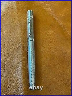 Yard-O-Led Viceroy Grand Barley Fountain Pen sterling silver, 18k gold M nib