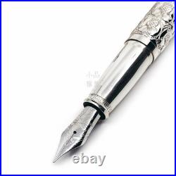 Yard-O-Led Viceroy Grape Grand Victorian Ag925 Sterling Silver 18K Fountain Pen
