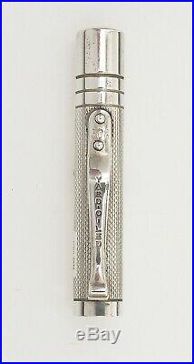 Yard-O-Led Viceroy Ribbed Sterling Silver fountain pen new pristine in box