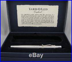 Yard-O-Led Viceroy Sterling Silver Barley Pattern Fountain Pen In Box 18ct Nib