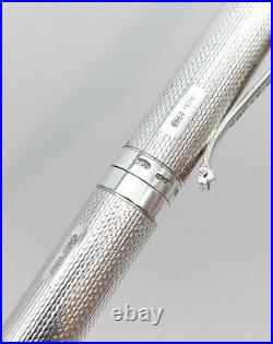 Yard-O-Led Viceroy Sterling Silver Fountain Pen 18k Gold Broad Nib Nr Mint