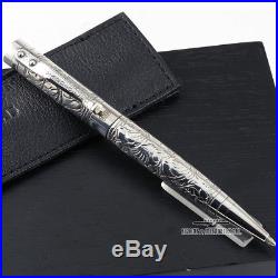 Yard-O-Led Victorian Sterling Silver Ballpoint Pen With Pen Sleeve