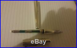 Yard o led sterling silver hallmarked viceroy grand pinstripe fountain pen